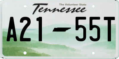 TN license plate A2155T