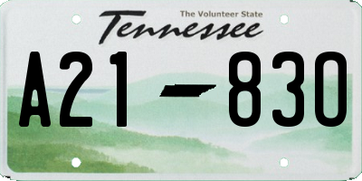 TN license plate A2183O