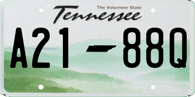 TN license plate A2188Q