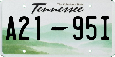 TN license plate A2195I
