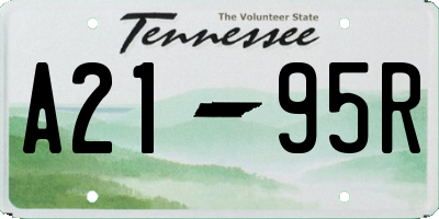 TN license plate A2195R