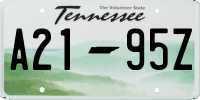 TN license plate A2195Z