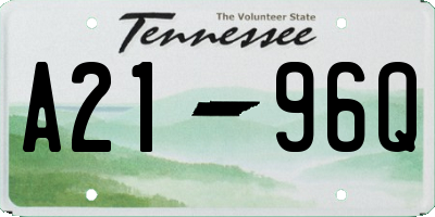 TN license plate A2196Q