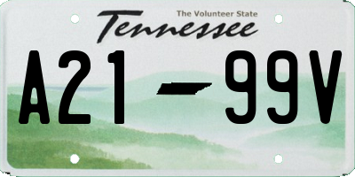 TN license plate A2199V