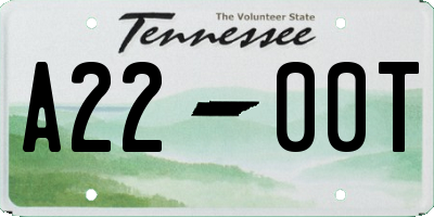 TN license plate A2200T