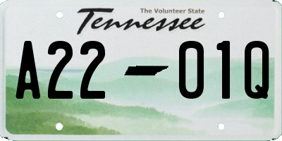 TN license plate A2201Q