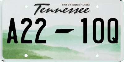 TN license plate A2210Q