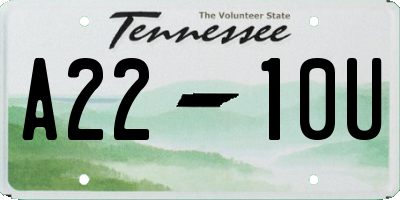 TN license plate A2210U