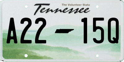 TN license plate A2215Q