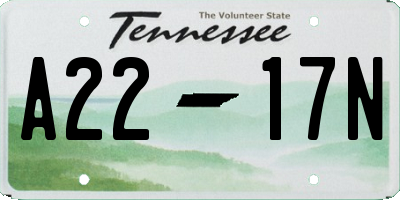 TN license plate A2217N