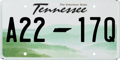 TN license plate A2217Q