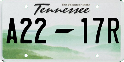 TN license plate A2217R