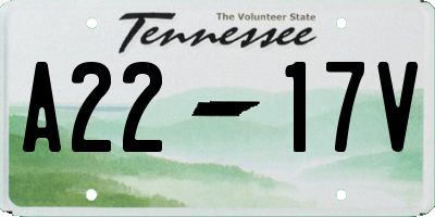TN license plate A2217V