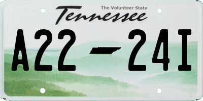 TN license plate A2224I