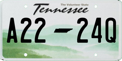 TN license plate A2224Q