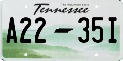 TN license plate A2235I