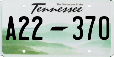 TN license plate A2237O