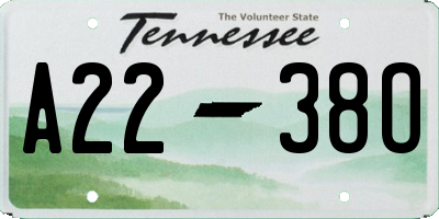 TN license plate A2238O