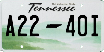 TN license plate A2240I