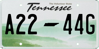 TN license plate A2244G