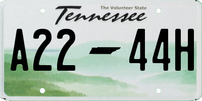 TN license plate A2244H