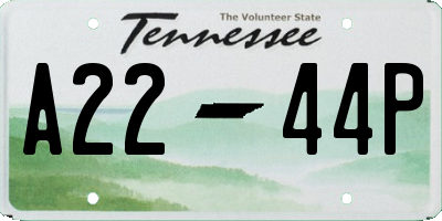 TN license plate A2244P