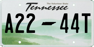 TN license plate A2244T