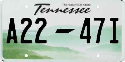 TN license plate A2247I