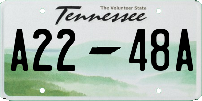 TN license plate A2248A