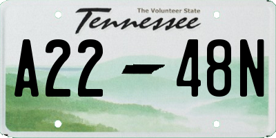 TN license plate A2248N