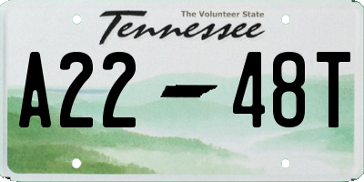 TN license plate A2248T