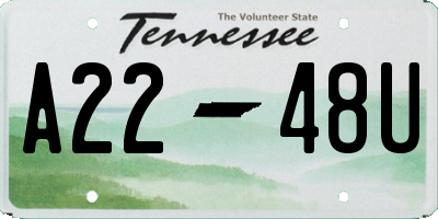 TN license plate A2248U