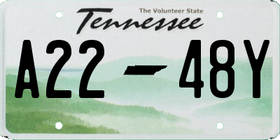 TN license plate A2248Y