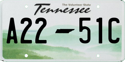 TN license plate A2251C