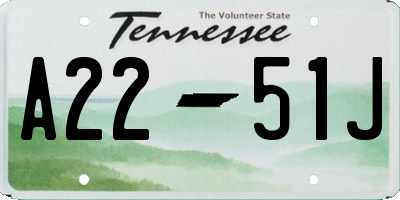 TN license plate A2251J