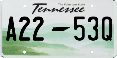 TN license plate A2253Q