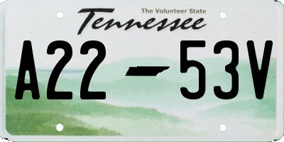TN license plate A2253V