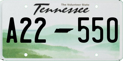 TN license plate A2255O