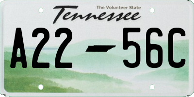 TN license plate A2256C