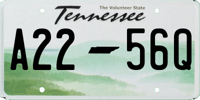 TN license plate A2256Q