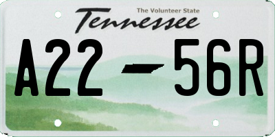 TN license plate A2256R