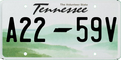 TN license plate A2259V