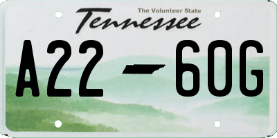 TN license plate A2260G