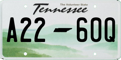TN license plate A2260Q