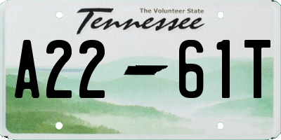 TN license plate A2261T