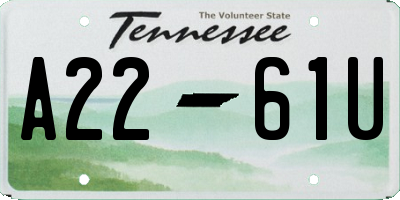 TN license plate A2261U