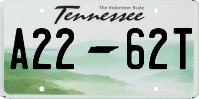 TN license plate A2262T