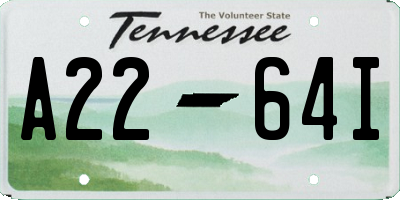 TN license plate A2264I