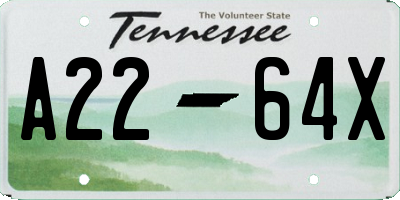 TN license plate A2264X