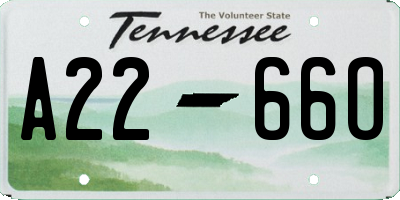 TN license plate A2266O